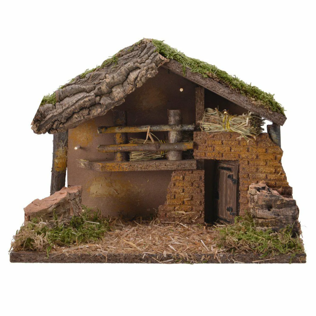 KAEMINGK Crèche de Noël vide et lumineuse (H21 cm) Sainte-Céline Naturel Sale
