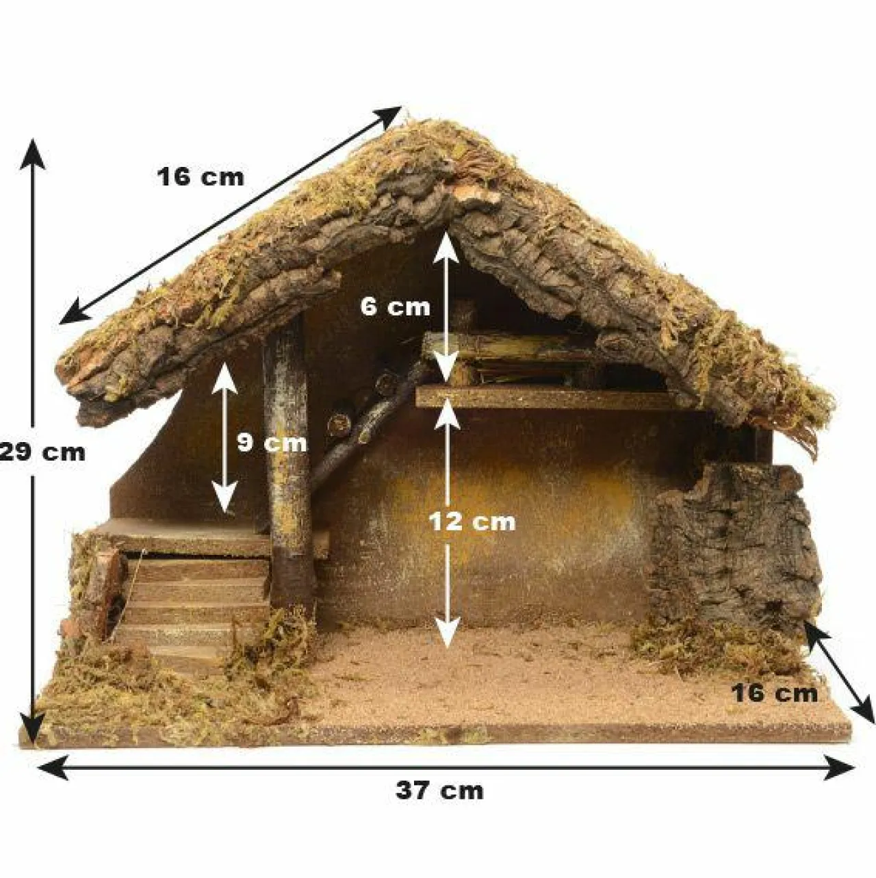 KAEMINGK Crèche de Noël vide (H29 cm) Saint-Maxime Online