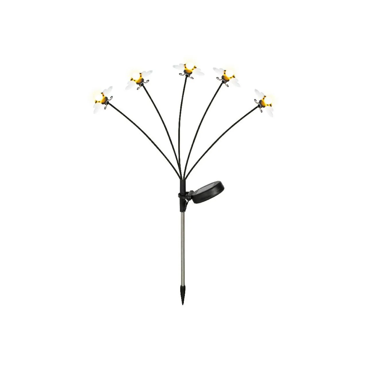 KAEMINGK Décoration lumineuse Solaire à piquer au sol (H60 cm) Abeilles et blanc chaud Jaune Discount