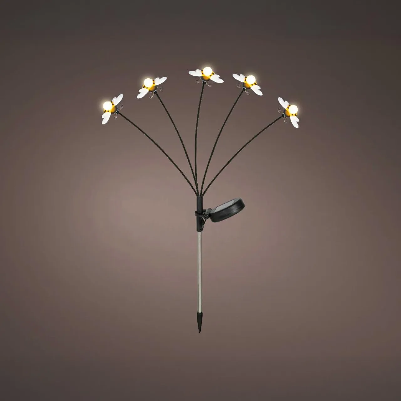 KAEMINGK Décoration lumineuse Solaire à piquer au sol (H60 cm) Abeilles et blanc chaud Jaune Discount