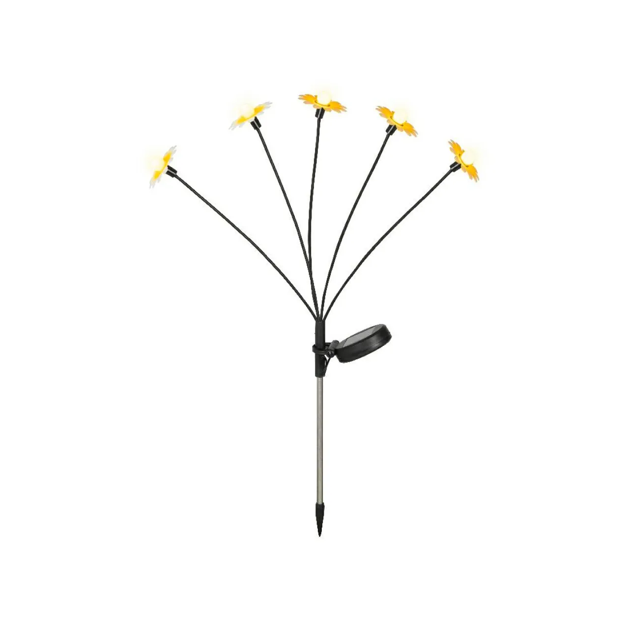 KAEMINGK Décoration lumineuse Solaire à piquer au sol (H60 cm) Marguerites et blanc chaud Jaune Outlet