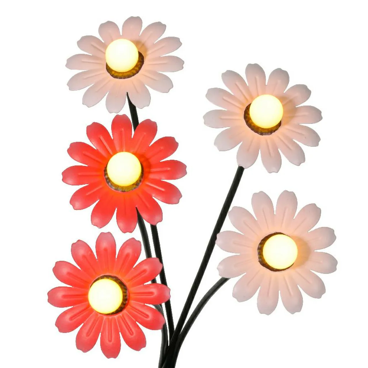 KAEMINGK Décoration lumineuse Solaire à piquer au sol (H60 cm) Marguerites et blanc chaud Rouge Sale