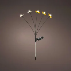 KAEMINGK Décoration lumineuse Solaire à piquer au sol (H60 cm) Papillons et blanc chaud Jaune Hot