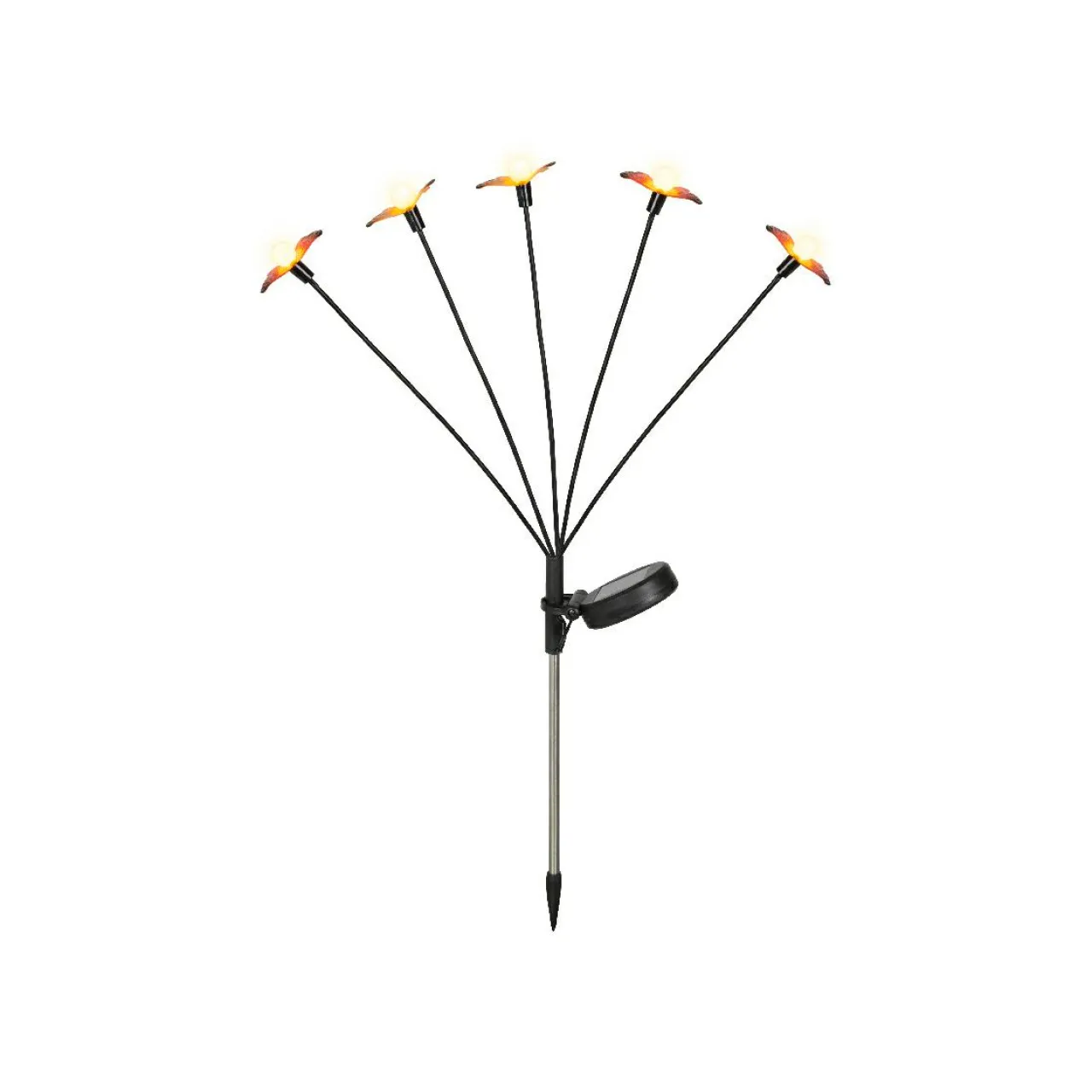 KAEMINGK Décoration lumineuse Solaire à piquer au sol (H60 cm) Papillons et blanc chaud Rouge Discount