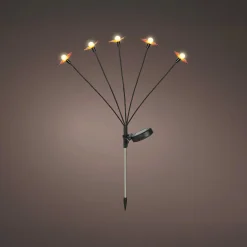 KAEMINGK Décoration lumineuse Solaire à piquer au sol (H60 cm) Papillons et blanc chaud Rouge Discount