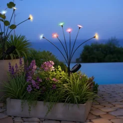 KAEMINGK Décoration lumineuse Solaire à piquer au sol (H70 cm) Flowers Multicolore Best