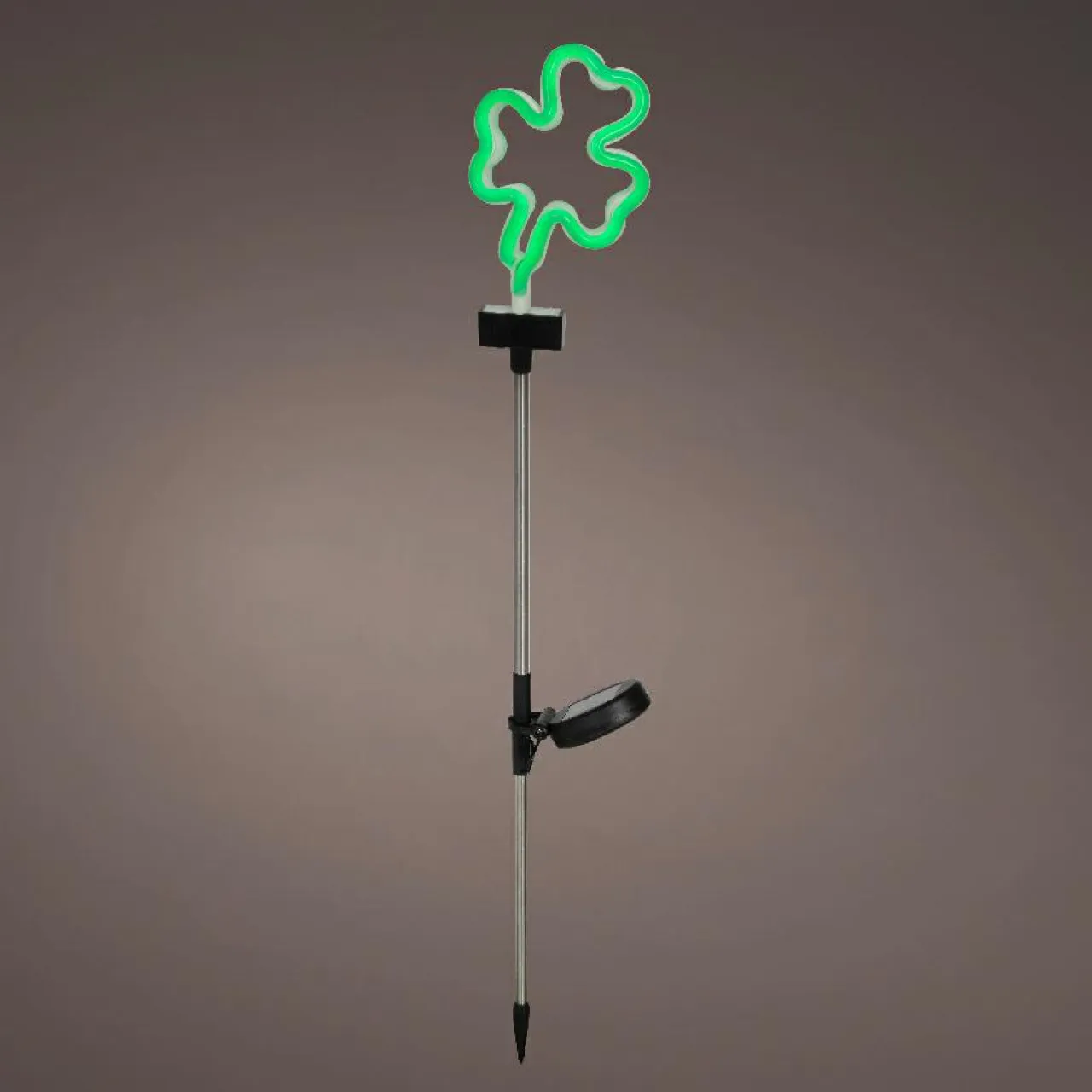 KAEMINGK Décoration lumineuse Solaire à piquer au sol (H70 cm) néon Trèfle Vert Clearance