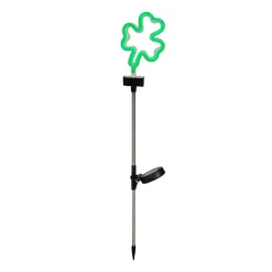 KAEMINGK Décoration lumineuse Solaire à piquer au sol (H70 cm) néon Trèfle Vert Clearance