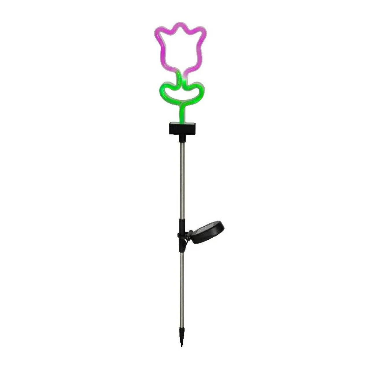KAEMINGK Décoration lumineuse Solaire à piquer au sol (H70 cm) Tulipe néon Multicolore