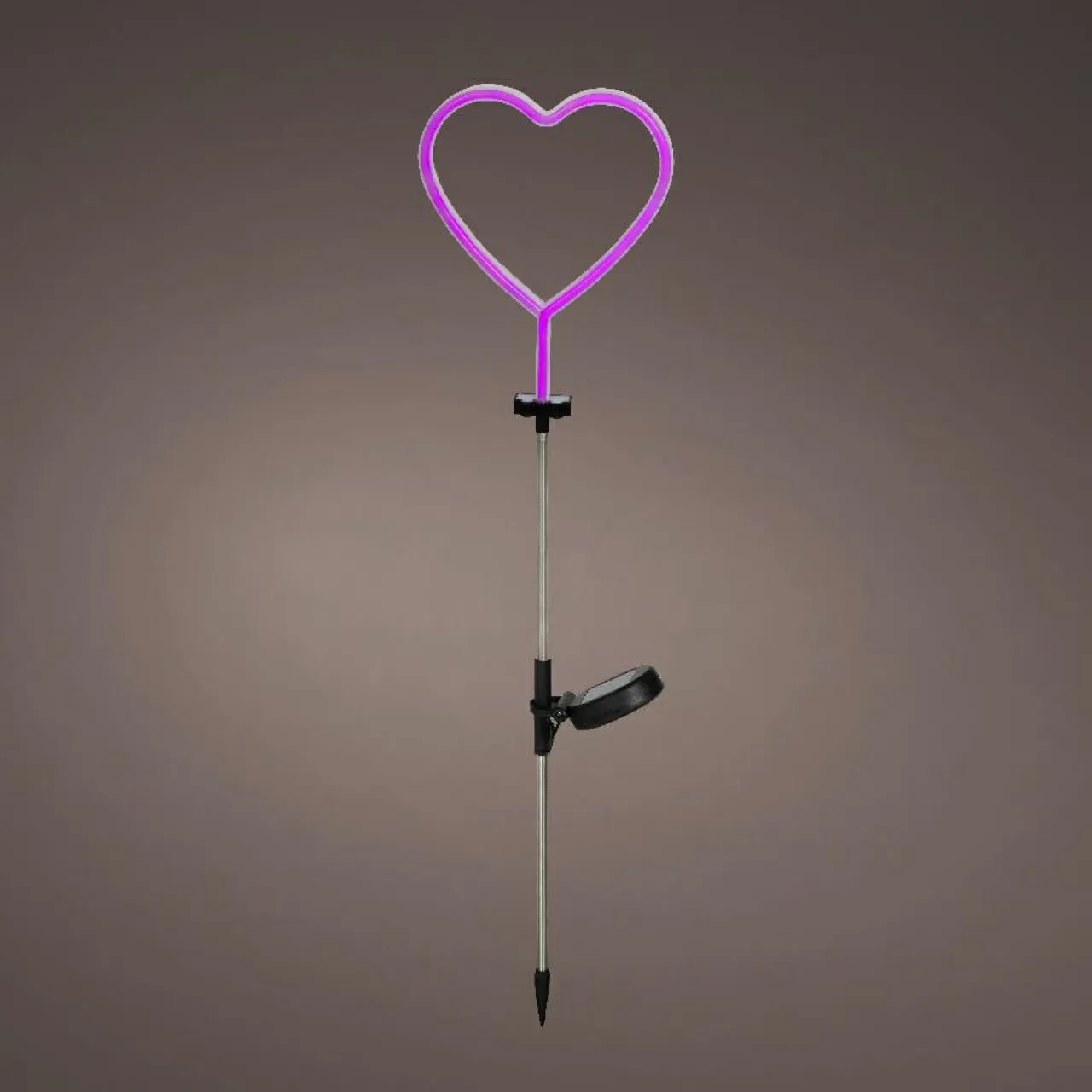 KAEMINGK Décoration lumineuse Solaire à piquer au sol (H82 cm) Coeur néon Rose Clearance