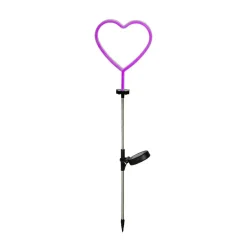 KAEMINGK Décoration lumineuse Solaire à piquer au sol (H82 cm) Coeur néon Rose Clearance
