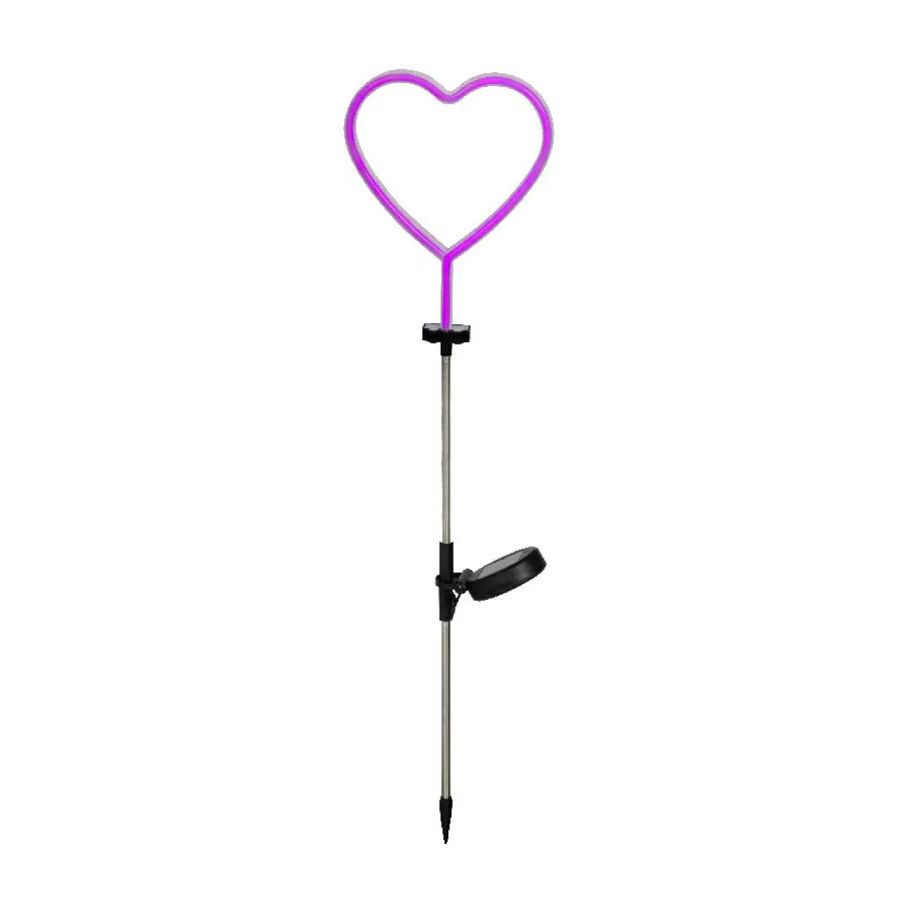 KAEMINGK Décoration lumineuse Solaire à piquer au sol (H82 cm) Coeur néon Rose Clearance