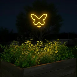 KAEMINGK Décoration lumineuse Solaire à piquer au sol (H85 cm) Papillon néon Jaune Online