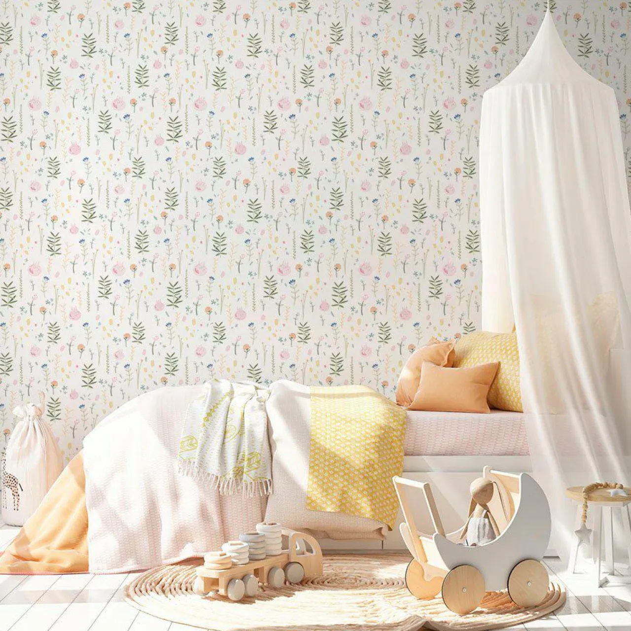 MOTIF Décoration murale adhésive (130 x 260 cm) Primavera Multicolore New