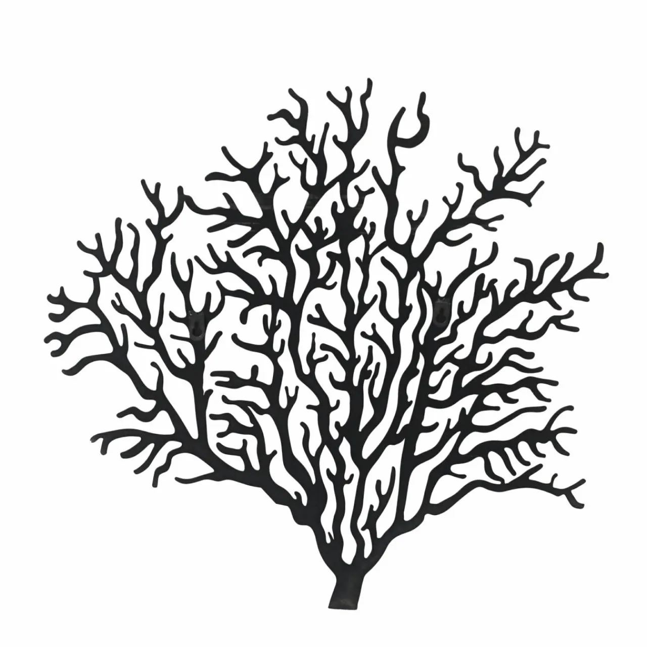 EMINZA Décoration murale en métal (H56 cm) Corail Noir Outlet
