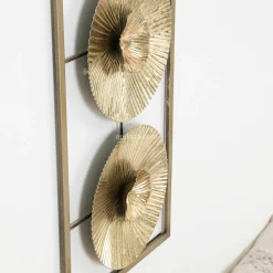 ATMOSPHERA Décation murale en métal (H61 cm) Seashell Or Clearance
