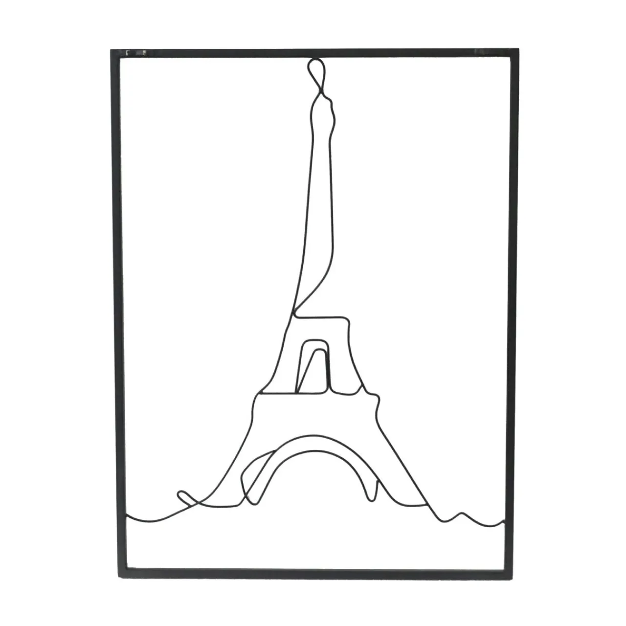 EMINZA Décoration murale en métal (H45 cm) Tour Eiffel Noir Clearance