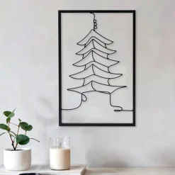 EMINZA Décoration murale en métal (H45 cm) Temple Noir Outlet