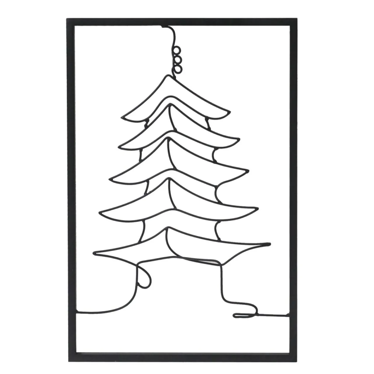 EMINZA Décoration murale en métal (H45 cm) Temple Noir Outlet