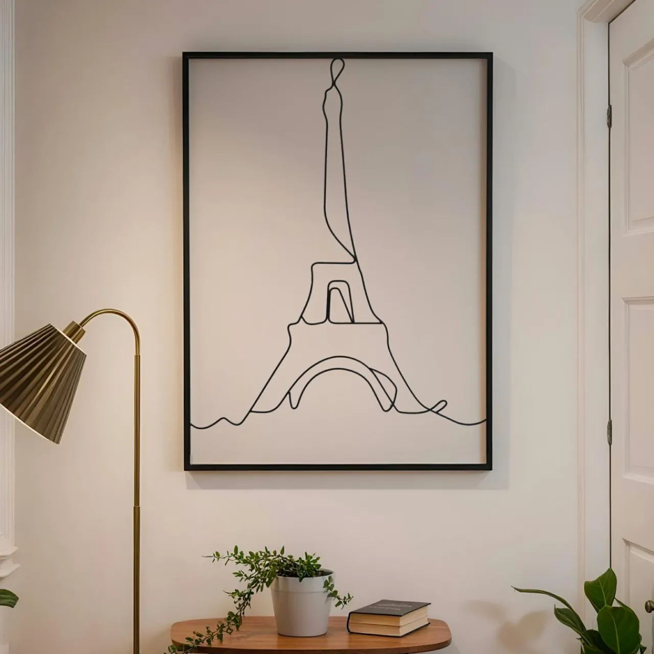 EMINZA Décoration murale en métal (H80 cm) Tour Eiffel Noir Best