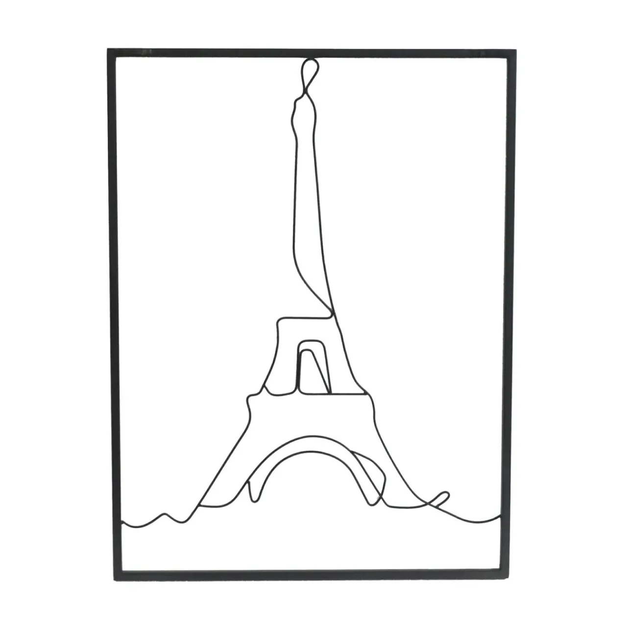 EMINZA Décoration murale en métal (H80 cm) Tour Eiffel Noir Best