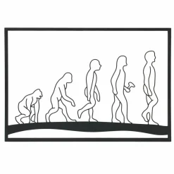 EMINZA Décoration murale en métal (70 x H50 cm) Evolution Noir Clearance