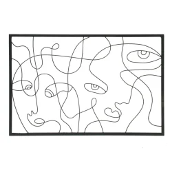 EMINZA Décoration murale en métal (90 x H60 cm) Poker face Noir Outlet