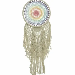 #N/A Décoration murale macramé (H110 cm) Attrape-rêve Arc-en-ciel Multicolore Hot
