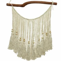 #N/A Décoration murale macramé (H40 cm) Pampille Beige Discount