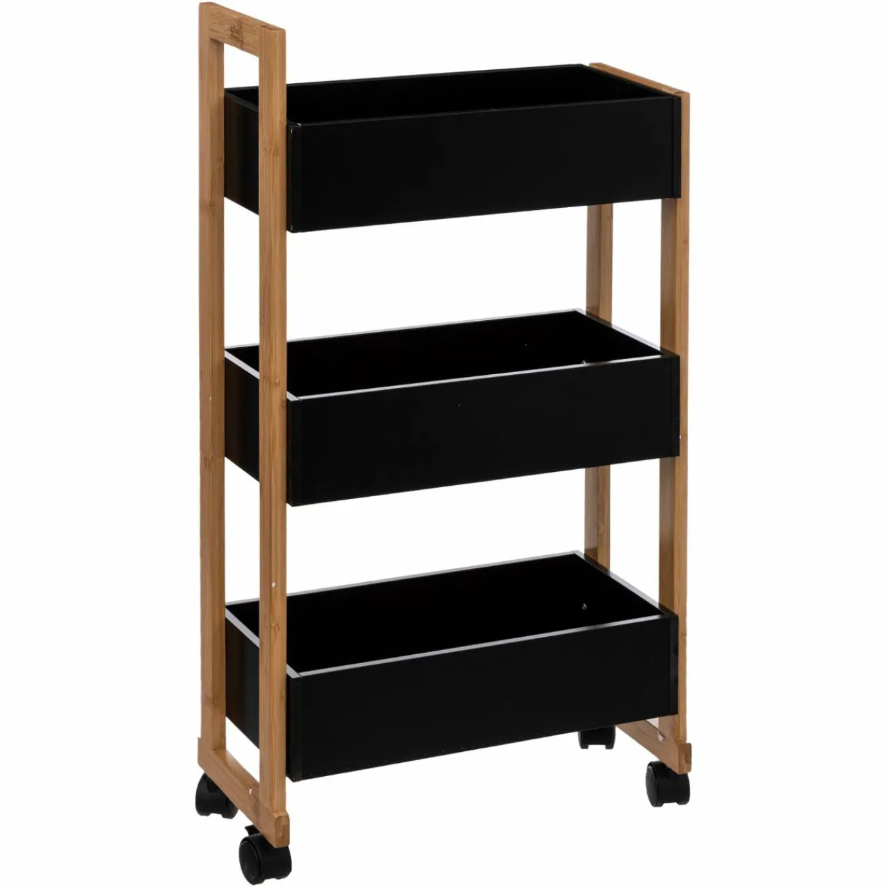 ATMOSPHERA Desserte de cuisine 3 niveaux (H80 cm) Noir Discount