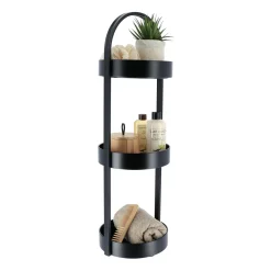 TENDANCE Desserte 3 niveaux en métal (H73 cm) Homy Noir Clearance