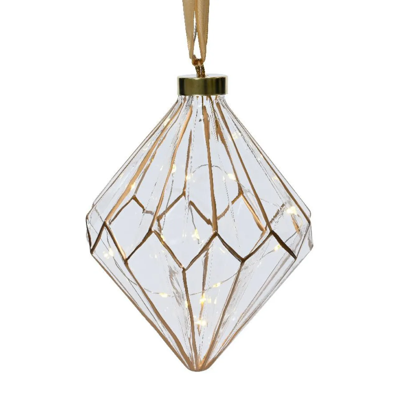 KAEMINGK Diamant lumineux à piles 15 LED (H20 cm) Vintage /blanc chaud Or Online