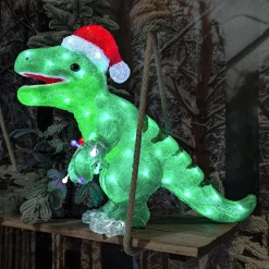 EMINZA Dinosaure lumineux 80 LED (H47 cm) Rex Blanc froid New