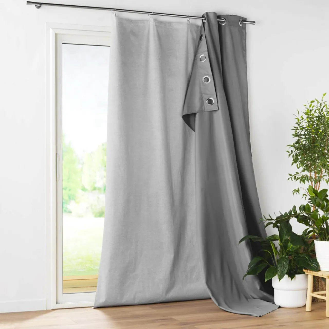 DOUCEUR D'INTERIEUR Doublure thermique pour rideau (130 x 230 cm) Cover Gris Clearance