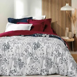 DOUCEUR D'INTERIEUR Drap housse coton bio (160 x 200 cm) Biolina Bleu nuit New