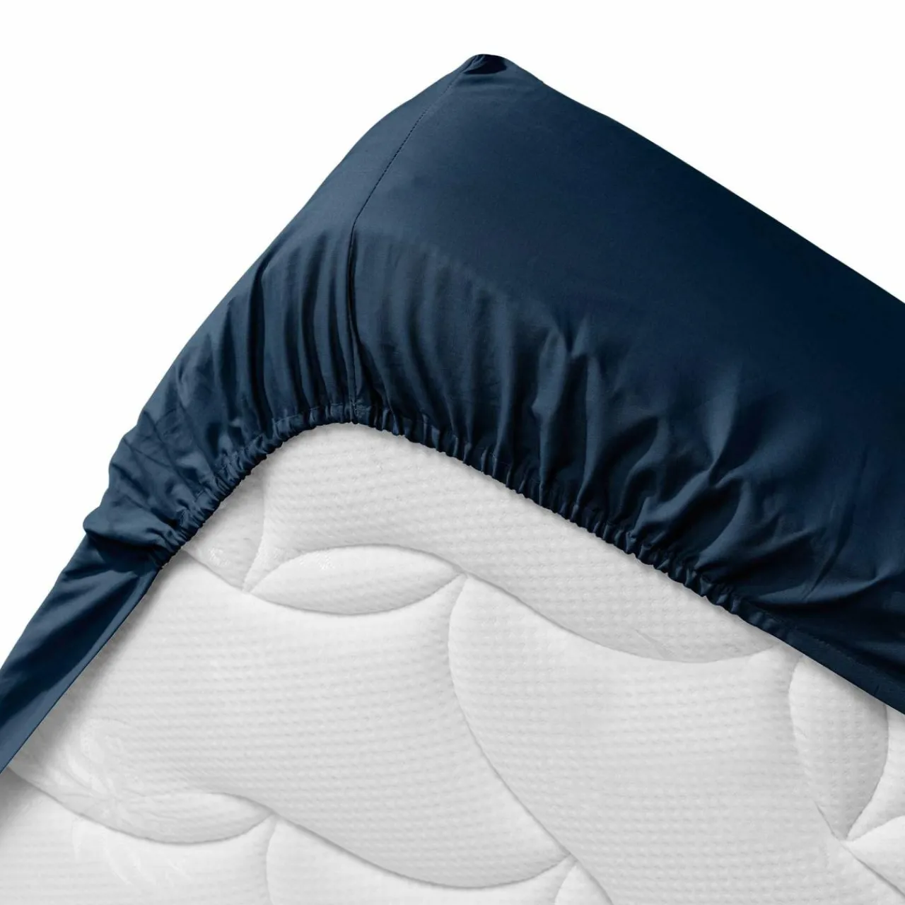 DOUCEUR D'INTERIEUR Drap housse coton bio (140 x 190 cm) Biolina Bleu nuit Sale