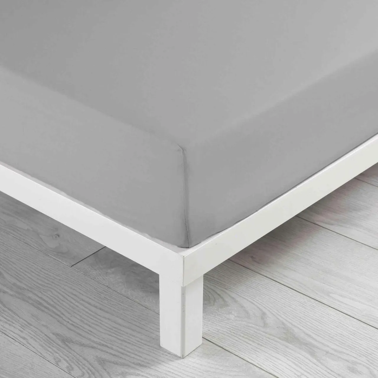 DOUCEUR D'INTERIEUR Drap housse coton lavé (140 x 190 cm) Linette Gris Sale