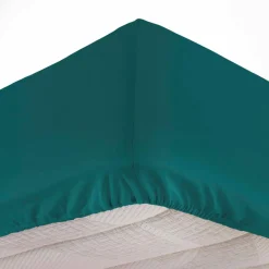 DOUCEUR D'INTERIEUR Drap housse coton lavé (140 x 190 cm) Linette Bleu pétrole Clearance