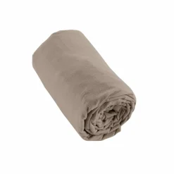 EMINZA Drap housse flanelle de coton (180 x 200 cm) Nina Ficelle Discount