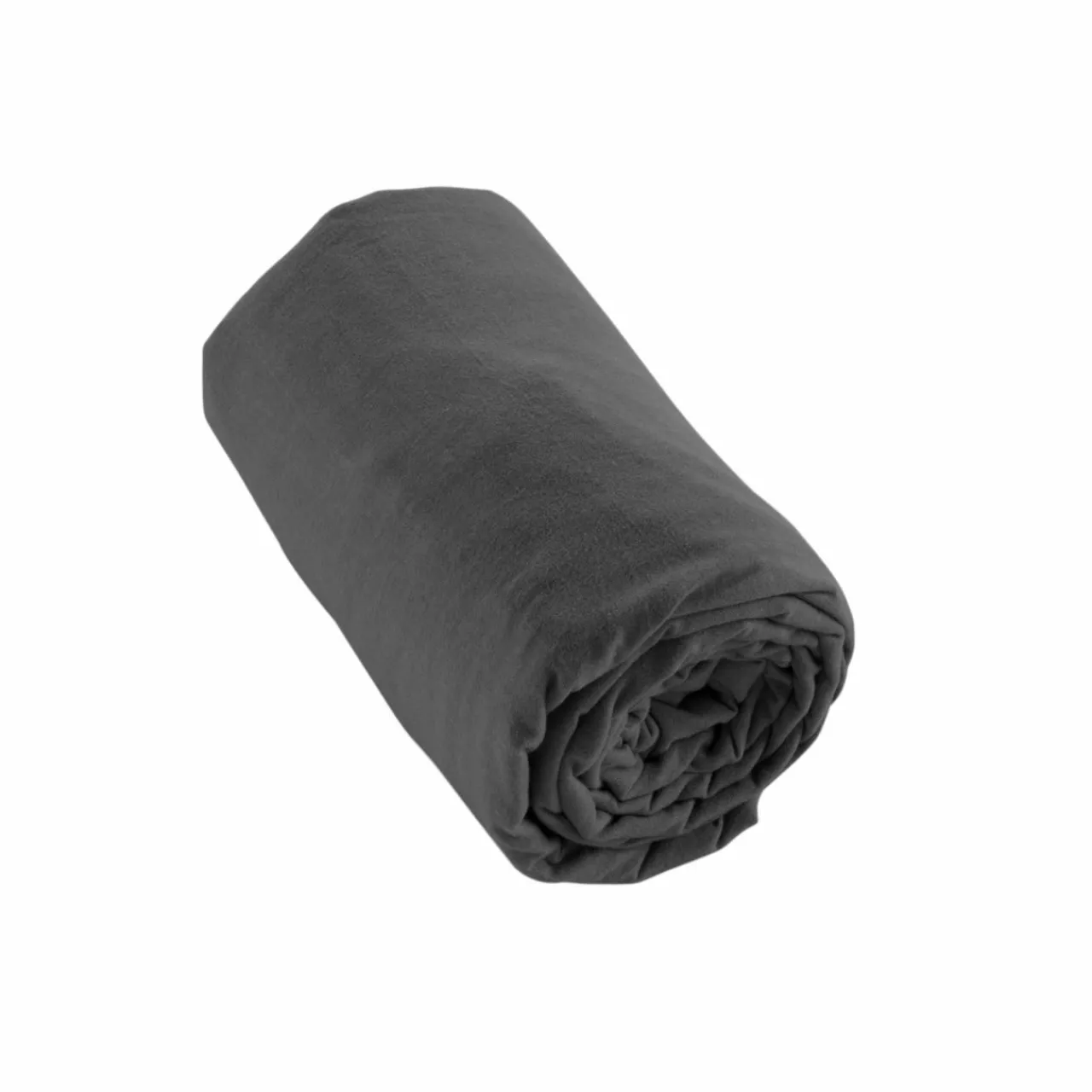 EMINZA Drap housse flanelle de coton (140 x 200 cm) Nina Gris Anthracite Best