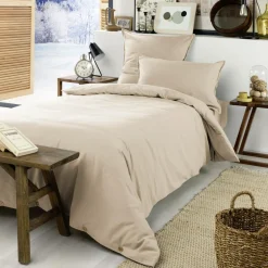 EMINZA Drap housse flanelle de coton (90 x 200 cm) Nina Beige Clearance