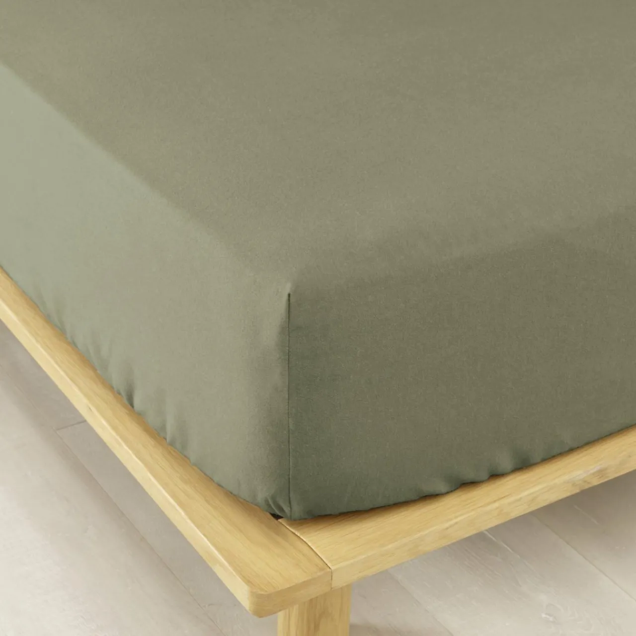 EMINZA Drap housse flanelle de coton (90 x 190 cm) Théa Vert romarin Online