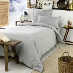 EMINZA Drap housse flanelle de coton (90 x 190 cm) Théa Gris clair Online