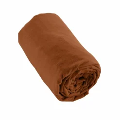 EMINZA Drap housse flanelle de coton (90 x 200 cm) Nina Terracotta Discount