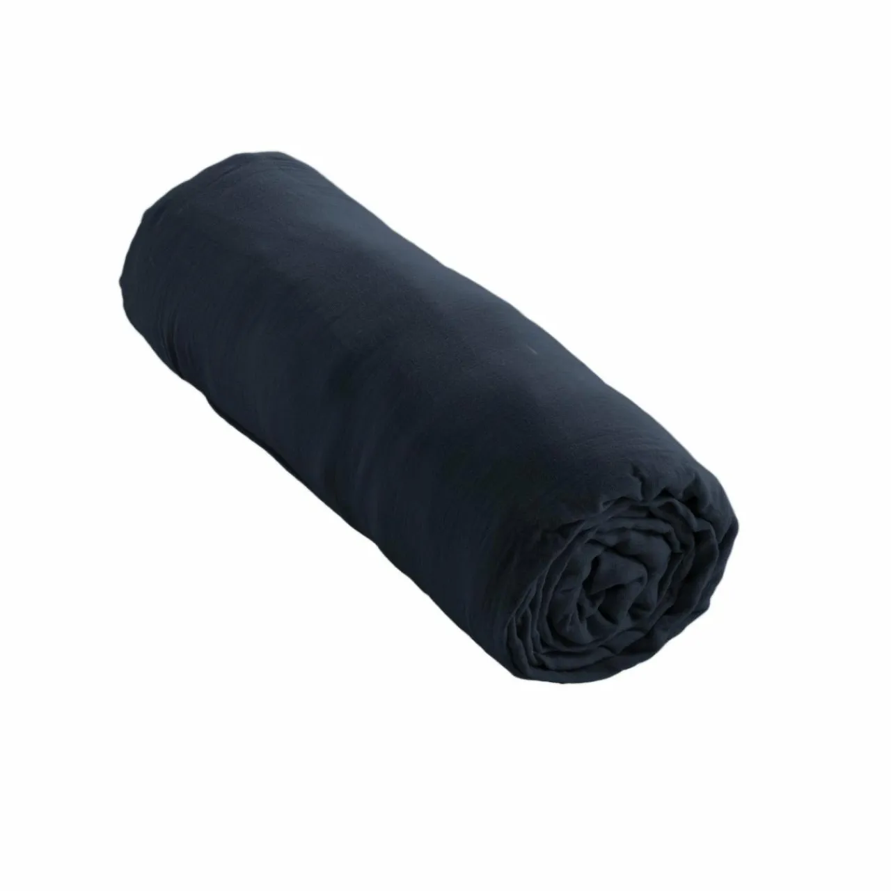 EMINZA Drap housse gaze de coton (160 x 200 cm) Gaïa Bleu nuit Online