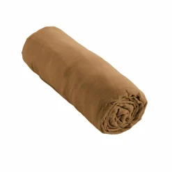 EMINZA Drap housse gaze de coton (140 x 190 cm) Gaïa Camel New