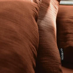 EMINZA Drap housse gaze de coton (90 x 190 cm) Gaïa Terracotta Outlet