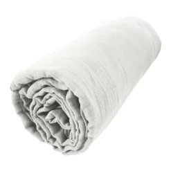 EMINZA Drap housse gaze de coton (160 x 200 cm) Gaïa Gris nuage Gris clair Online