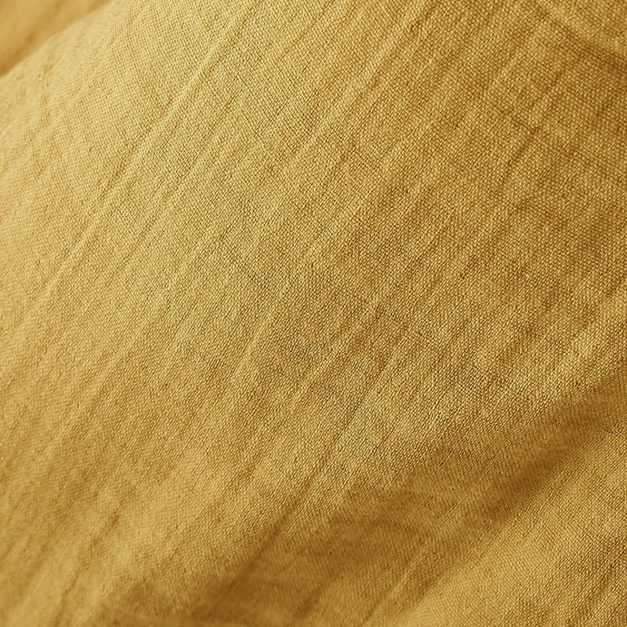 EMINZA Drap housse gaze de coton (200 x 200 cm) Gaïa Jaune safran New