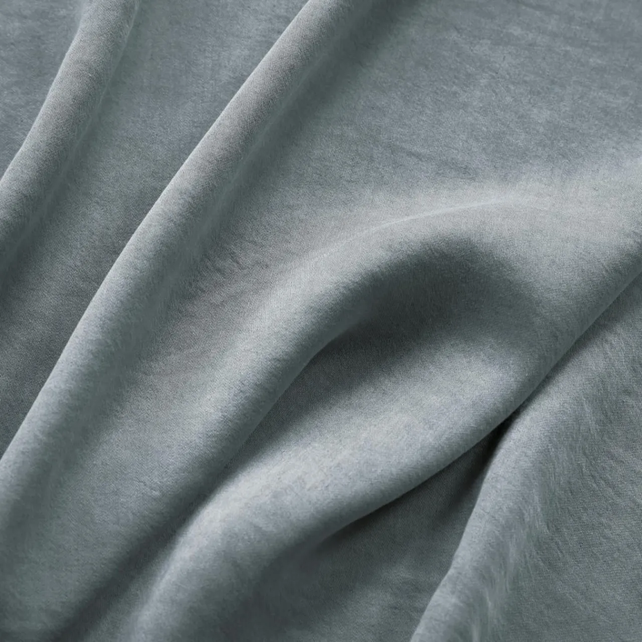 EMINZA Drap housse lyocell Tencel™ lavé (160 x 200 cm) Olivia stone Bleu New